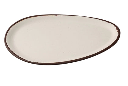 Yanco Oval Plate NA-214 Crafted from high-quality melamine, this plate is both durable and lightweight. Its oval shape and break-resistant design make it ideal for frequent use in commercial dining settings. Designed to be dishwasher safe, this plate ensures quick and efficient cleaning, which is essential for high-turnover environments. The ivory color with a speckled finish and brown rim adds a touch of sophistication, enhancing the presentation of any dish. 