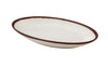 Yanco Deep Oval Plate NA-310 Crafted from high-quality melamine, this plate is both durable and lightweight. Its oval shape and break-resistant design make it ideal for frequent use in commercial dining settings. Designed to be dishwasher safe, this plate ensures quick and efficient cleaning, which is essential for high-turnover environments. The ivory color with a speckled finish and brown rim adds a touch of sophistication, enhancing the presentation of any dish. 