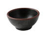 Yanco Sauce Dish NA-5003BK Made from high-quality melamine, this server is both durable and lightweight. Its round shape and break-resistant nature make it suitable for frequent use in commercial dining environments. This server is designed to be dishwasher safe, ensuring convenient and efficient cleaning, essential for high-turnover settings. The black color with a speckled finish and brown rim adds a sophisticated touch to the presentation of sauces and condiments. 