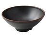Yanco Ramen Bowl NA-609BK This bowl is crafted from durable melamine, known for its break-resistant properties, making it ideal for high-traffic settings such as restaurants and hotels. Designed with an elegant black speckled finish and a distinctive brown rim, the bowl adds a touch of sophistication to any table setting. Its design is not only aesthetically pleasing but also complements a range of dining decors. 