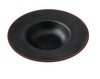 Yanco Dessert Plate NA-710BK This round plate is crafted from melamine, offering a solid and long-lasting option for serving desserts and small dishes. Featuring an black speckled finish with a brown rim, the plate adds a refined touch to any dining setting. The melamine material ensures that the plate is break-resistant and easy to clean, being dishwasher safe for convenience. 