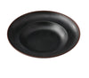 Yanco Mediterrean Pasta Bowl NA-810BK Crafted from melamine, this bowl is designed to be both durable and stylish, fitting seamlessly into various dining environments. Its white color with an ivory speckled finish and brown rim adds a refined touch to any table setting. With a 12-ounce capacity, this bowl is perfect for serving pasta, salads, or other side dishes. The melamine material ensures that the bowl is break-resistant and can withstand daily use in hotels, restaurants, and cafes. 