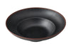 Yanco Deep Mediterranean Bowl NA-811BK Constructed from high-quality melamine, this bowl is built to handle the demands of frequent use while maintaining its aesthetic appeal. Its white color, coupled with an black speckled finish and brown rim, provides a sophisticated look that enhances any dining experience. With a capacity of 20 ounces, this bowl is perfect for serving generous portions of pasta, salads, or other dishes. 