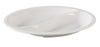 Yanco Oval Compartment NC-4520 Featuring two compartments, this plate is excellent for those who want to separate their food items or serve up two different dishes at once. It's perfect for use in high-volume environments, and its sleek white finish complements any table setting, adding a touch of elegance to your presentation.