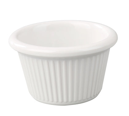 Yanco Fluted Ramekin NC-533B is the perfect addition to any restaurant or home kitchen. This beautiful, round, fluted ramekin has a 4 oz. capacity and measures 3-3/8