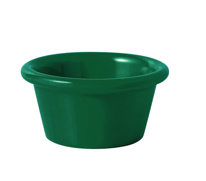 Yanco Smooth Ramekin NC-536GR is an affordable and reliable addition to your tableware collection. These green ramekin dishes are made from high-quality melamine material, that makes its dinnerware look like ceramics. These Milestone collection ramekins are commonly used for preparing and serving individual portions of a variety of dishes like creme brulee, cheese or egg dishes, macaroni and cheese, french onion soup and other food. These ramekin dishes would be perfect for your fine-dining restaurant, cate