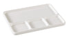 Yanco 4-Divided Compartment NC-7510 Made from durable melamine, this tray is designed to withstand frequent use while resisting chips, stains, and scratches. Its sleek white finish offers a clean, professional appearance, suitable for both casual and more formal settings.