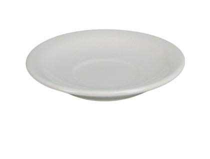 EcoQuality Saucer NR-2 is a perfect match for Normandy porcelain cups, completing your elegant table setting. Crafted from high-quality porcelain with a smooth glaze finish, this saucer offers durability and a refined look. Its classic American white design makes it an excellent choice for fine-dining restaurants, cafes, catered events, and hotels. Designed for convenience, it is dishwasher, oven, and microwave safe, ensuring easy maintenance for both personal and commercial use.