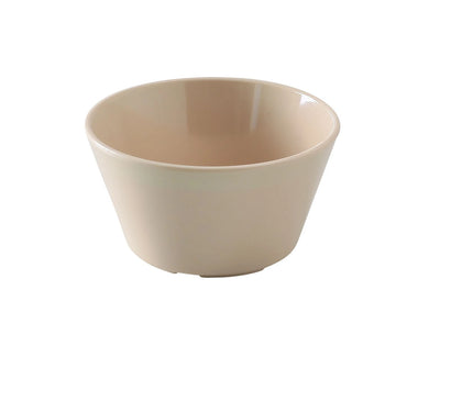 Yanco Bouillon Cup NS-302T You can serve creamy soup, portions of salad, side dishes and more in these tan cups. The cup is made from long-lasting, high-quality and reliable melamine material, that makes cups look like they are ceramics. These 8 Oz bouillon cups will perfectly fit any establishment. Cups have a smooth surface and a wide rim that subtly emphasize their design. They are heavy-weight, NSF-approved, break-resistant, BPA free, and dishwasher safe. 