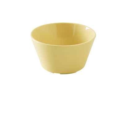 Yanco Bouillon Cup NS-302Y You can serve creamy soup, portions of salad, side dishes and more in these yellow cups. The cup is made from long-lasting, high-quality and reliable melamine material, that makes cups look like they are ceramics. These 8 Oz bouillon cups will perfectly fit any establishment. Cups have a smooth surface and a wide rim that subtly emphasize their design. They are heavy-weight, NSF-approved, break-resistant, BPA free, and dishwasher safe.