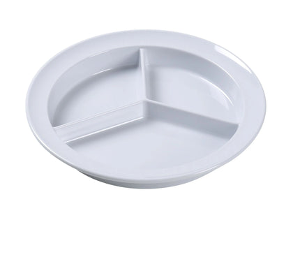 Yanco Deep 3-Compartment Plate NS-701W It is made from durable and reliable melamine material, which makes the plate look like ceramics. You can use this stylish plate to serve any dish you want. For example, you can use it for serving salads, side dishes, sushi or hot meals. The Nessico collection has an elegant and stylish design. Performed in white color, it will perfectly fit any restaurant environment.