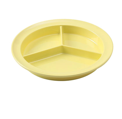 Yanco Deep 3-Compartment Plate NS-701Y It is made from durable and reliable melamine material, which makes the plate look like ceramics. You can use this stylish plate to serve any dish you want. For example, you can use it for serving salads, side dishes, sushi or hot meals. The Nessico collection has an elegant and stylish design. Performed in yellow color, it will perfectly fit any restaurant environment. 