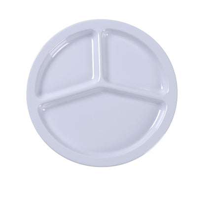 Yanco 3-Compartment Plate NS-702W It is made from durable and reliable melamine material, which makes the plate look like ceramics. You can use this stylish plate to serve any dish you want. For example, you can use it for serving salads, side dishes, sushi or hot meals. The Nessico collection has an elegant and stylish design. Performed in white color, it will perfectly fit any restaurant environment. 