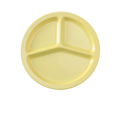 Yanco 3-Compartment Plate NS-702Y It is made from durable and reliable melamine material, which makes the plate look like ceramics. You can use this stylish plate to serve any dish you want. For example, you can use it for serving salads, side dishes, sushi or hot meals. The Nessico collection has an elegant and stylish design. Performed in yellow color, it will perfectly fit any restaurant environment. Whether it's an Italian, Japanese or American cuisine, 