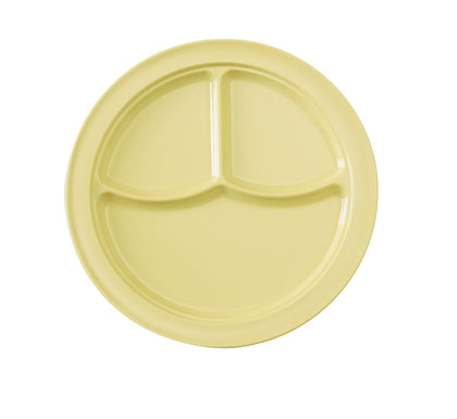 Yanco 3-Compartment Plate NS-703Y It is made from durable and reliable melamine material, which makes the plate look like ceramics. You can use this stylish plate to serve any dish you want. For example, you can use it for serving salads, side dishes, sushi or hot meals. The Nessico collection has an elegant and stylish design. Performed in yellow color, it will perfectly fit any restaurant environment. 