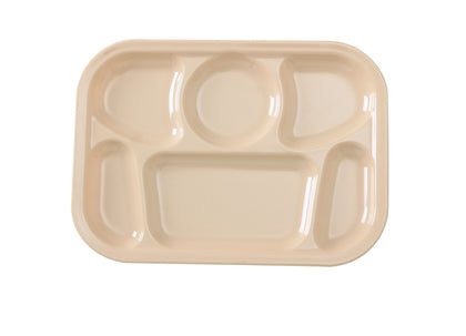 Yanco 6-Compartment Plate NS-803T It is made from durable and reliable melamine material, which makes the plate look like ceramics. You can use this stylish plate to serve any dish you want. For example, you can use it for serving salads, side dishes, sushi or hot meals. The Nessico collection has an elegant and stylish design. Performed in tan color, it will perfectly fit any restaurant environment. 
