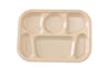 Yanco 6-Compartment Plate NS-803T It is made from durable and reliable melamine material, which makes the plate look like ceramics. You can use this stylish plate to serve any dish you want. For example, you can use it for serving salads, side dishes, sushi or hot meals. The Nessico collection has an elegant and stylish design. Performed in tan color, it will perfectly fit any restaurant environment. 