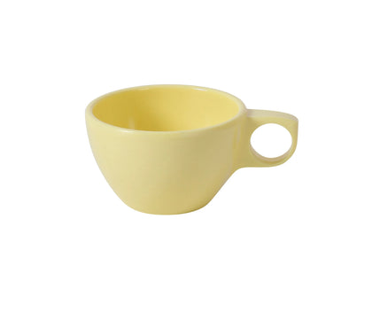 Yanco Ovide Cup NS-9015Y is a unique and affordable restaurant drinkware. Made from the long-lasting and qualitative melamine these cups look like ceramics. The material is BPA free, so it doesn't contain any harmful substances. You can serve any cold or hot drinks in these cups - coffee, tea, cocoa, etc. These cups will perfectly fit any establishment design. Performed in stylish yellow color, they will always look stylish in your cafeteria, restaurant or catering events.