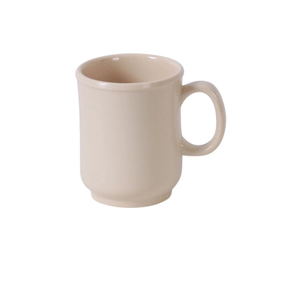 Yanco Bulbous Mug NS-901T Made from the long-lasting and high-quality melamine material these mugs look like ceramics. You can serve any cold or hot drinks in these cups - coffee, tea, cocoa, etc. These beige mugs will perfectly fit any establishment design. Thanks to the appearance, they will always look stylish in your cafeteria, restaurant or catering events. The popular volume and sizes of the mug allow you to easily serve the right amount of drink. 