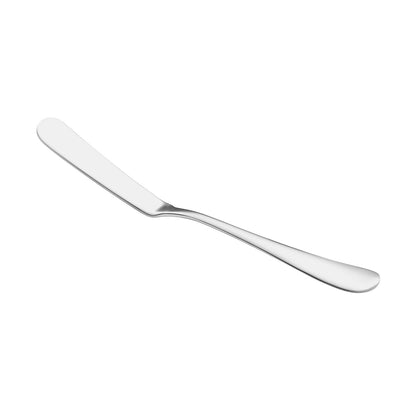 Noble Butter Spreader 18/8 Extra Heavyweight, 6 3/4 inch, rust-resistant stainless steel, rounded tip blade, mirror finish, case of 25 dozen for restaurants, catering, and hospitality use