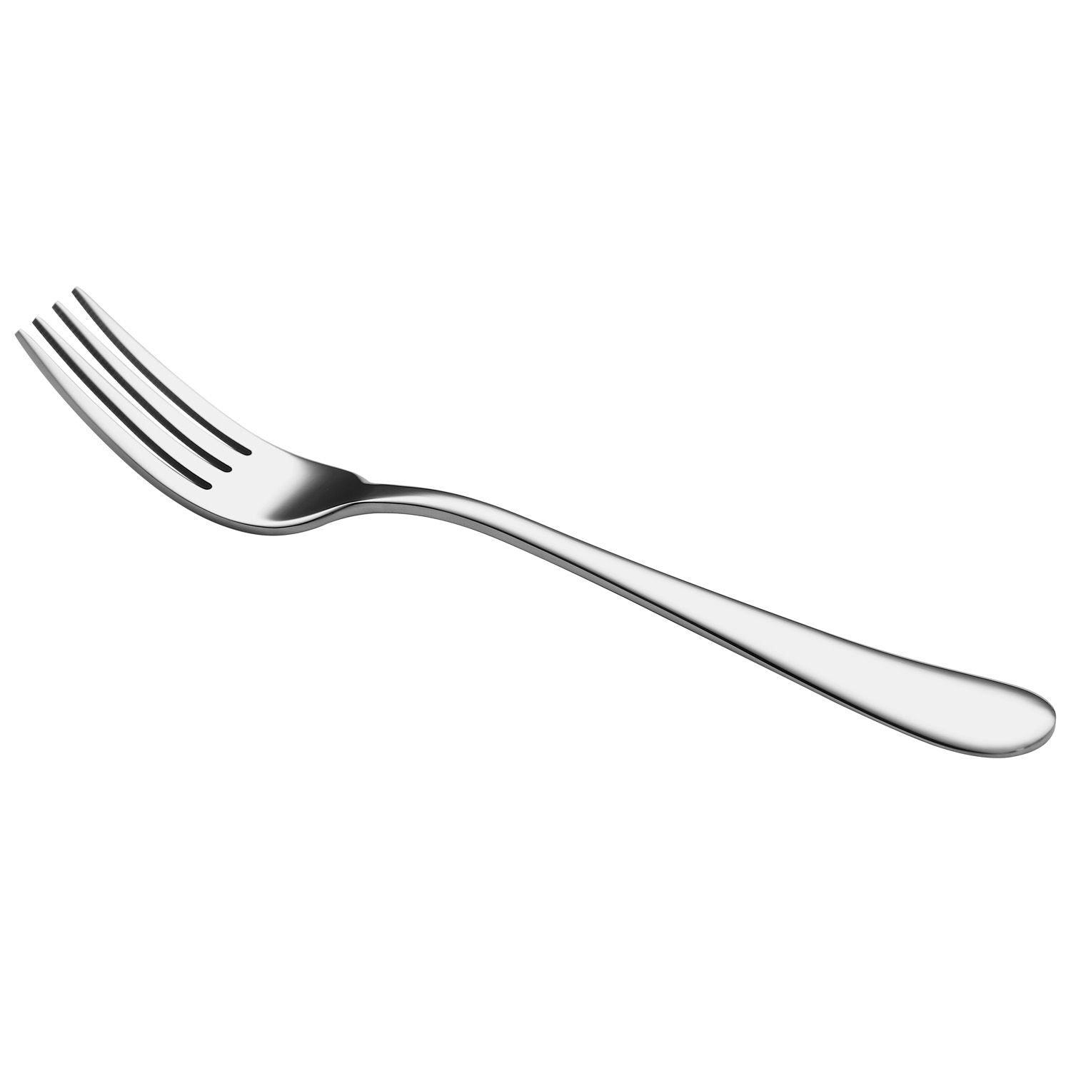 Noble Dinner Fork 18/8 Extra Heavyweight, 7 3/8 inch, mirror-polished, rust-resistant, ergonomic design, case of 25 dozen for restaurants, hotels, catering services, and fine dining