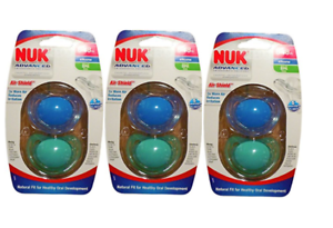 NUK Advanced Orthodontic Silicone Pacifiers are specially designed for babies aged 6–18 months, combining safety, comfort, and developmental support. Crafted in Germany, each pacifier features a BPA-free, single-piece silicone nipple that promotes proper oral development. The innovative air shield helps reduce skin irritation by allowing maximum airflow around the baby’s mouth. This set includes two pacifiers in soothing blue and green shades—perfect for daily use.