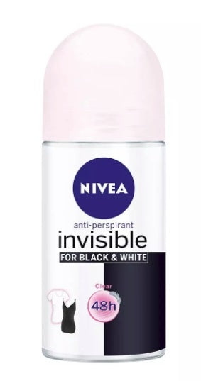 Nivea Invisible for Black & White Pure Anti-Perspirant Roll-On is specially formulated to protect your clothes and your skin. Offering 48-hour reliable anti-perspirant protection, it prevents white marks on black clothing and yellow stains on white, helping you stay fresh and confident without compromising your wardrobe. Its gentle formula is kind to the skin and ideal for everyday use.