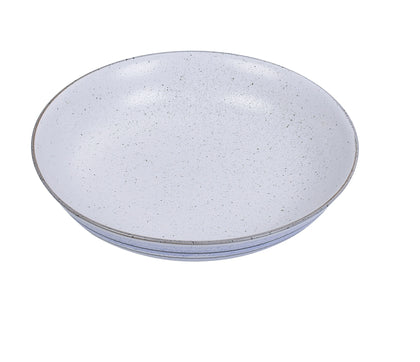 Yanco Deep Soup Plate OC-407 is an elegant and practical addition to any tableware collection. Made from high-quality porcelain with a smooth glazed finish, this deep round plate holds up to 10 ounces, making it perfect for serving soups, stews, and chowders. Its white base with a stunning blue design adds a sophisticated touch to any dining setting. Designed for durability and convenience, this plate is dishwasher, oven, and microwave safe, ensuring easy maintenance for busy restaurants, cafes, and catered