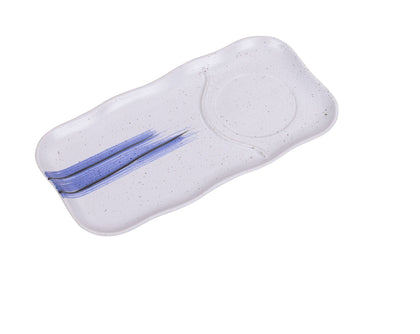 Yanco Compartment Plate OC-5112 is a stylish and functional addition to your tableware collection. Measuring 12 inches long by 6 inches wide, this rectangular plate is crafted from high-quality porcelain with a smooth glazed finish. Its elegant white base with a blue Ocean Collection design enhances any dining presentation. Designed for versatility, this plate pairs perfectly with the Yanco Skillet Bowl OC-5105 for a complete serving set. 