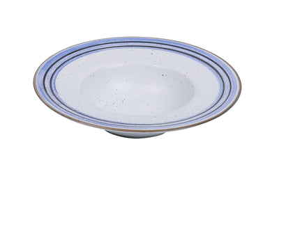 Yanco Dessert/Soup Plate OC-709 is a stylish and versatile addition to any dining collection. Made from high-quality porcelain with a smooth glazed finish, this round plate showcases a beautiful white base with a blue Ocean Collection design, adding a touch of elegance to your table setting. With a 9-ounce capacity and a 9-inch diameter, it is ideal for serving desserts, soups, or appetizers. 
