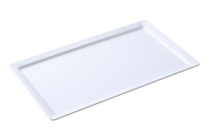 Yanco Rectangular Display Plate OK-7018 6/Pcs It is made from durable and reliable melamine material, which makes the plate look like ceramics. You can use this stylish plate to serve any dish you want. For example, you can use it for serving sushi, salads, side dishes, or other Asian cuisine appetizers. The Osaka collection has an elegant and stylish design. Performed in white color, it will perfectly fit any restaurant environment. 