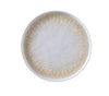 Yanco Round Plate With Upright Rim OP-110 is crafted from durable melamine and showcases a warm white and brown color palette with a golden design and textured finish. Measuring 10