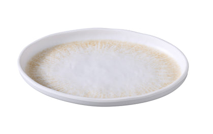 Yanco Platter OP-210 blends durability with elegant design, making it a versatile choice for upscale dining environments. Crafted from high-quality melamine, this 10 1/4