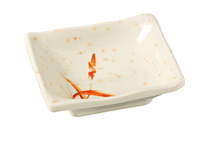 Yanco Square Sauce Dish OR-2404 is a perfect solution to serve sauces, dips, spices, and herbs that accompany the oriental dishes in your food-serving establishment. Thanks to the high-quality, reliable and affordable melamine material, these sauce dishes can With stand the heavy commercial use. While looking like they are handmade ceramics such dishes won't chip, break, or stain. The Orchis collection is performed in oriental style, that will perfectly fit most of the establishments' designs. 