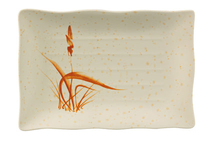 Yanco Rectangular Ripple OR-2412 is a perfect solution for those who look for reliable and affordable tableware for their food-serving establishment. This ripple is ideal for serving hot or cold appetizers, sashimi and other oriental food. Made from melamine material, it is popular for being reliable and having an unbreakable structure. The stylish Orchis collection design performed in oriental style will perfectly fit any of the establishments' interiors. 