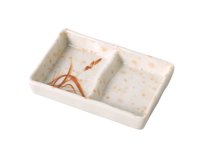 Yanco Two Divided Sauce Dish OR-4031 is a perfect solution to serve sauces, dips, spices, and herbs that accompany the oriental dishes in your food-serving establishment. Thanks to the high-quality, reliable and affordable melamine material, these two divided sauce dishes can With stand the heavy commercial use. While looking like they are handmade ceramics such dishes won't chip, break, or stain. 