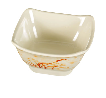 Yanco Square Bowl OR-5450 It is made from durable and reliable melamine material, which makes the bowl look like ceramics. You can use these unique square bowls to serve such dishes like rice, soups, salads or side dishes. Thanks to the elegant Orchis collection style, the bowl will perfectly fit any food-serving establishment design. Performed in oriental style, such melamine tableware is an ideal solution for those who choose high-quality, durable and affordable dinnerware for their place. 