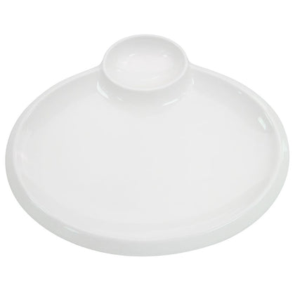 Oval Platter 12-inch with sleek design, chip-resistant, microwave and dishwasher safe, ideal for modern table settings, restaurant service, and elegant food presentation.