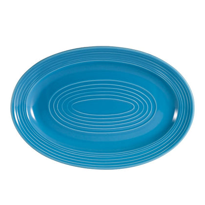 Oval Platter Peacock 11 3/4