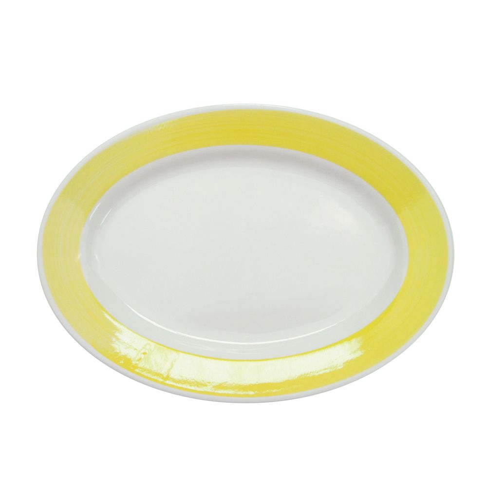 Oval Platter R.E. Yellow 9 3/8