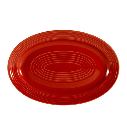 Oval Platter Red 11 3/4