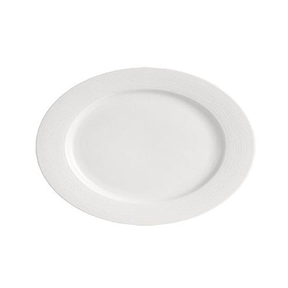 Oval platter 13 1/8-inch, elegant serving plate, durable chip-resistant dish, scratch-resistant oval plate, restaurant-quality serving platter, large white dinnerware plate, catering platter
