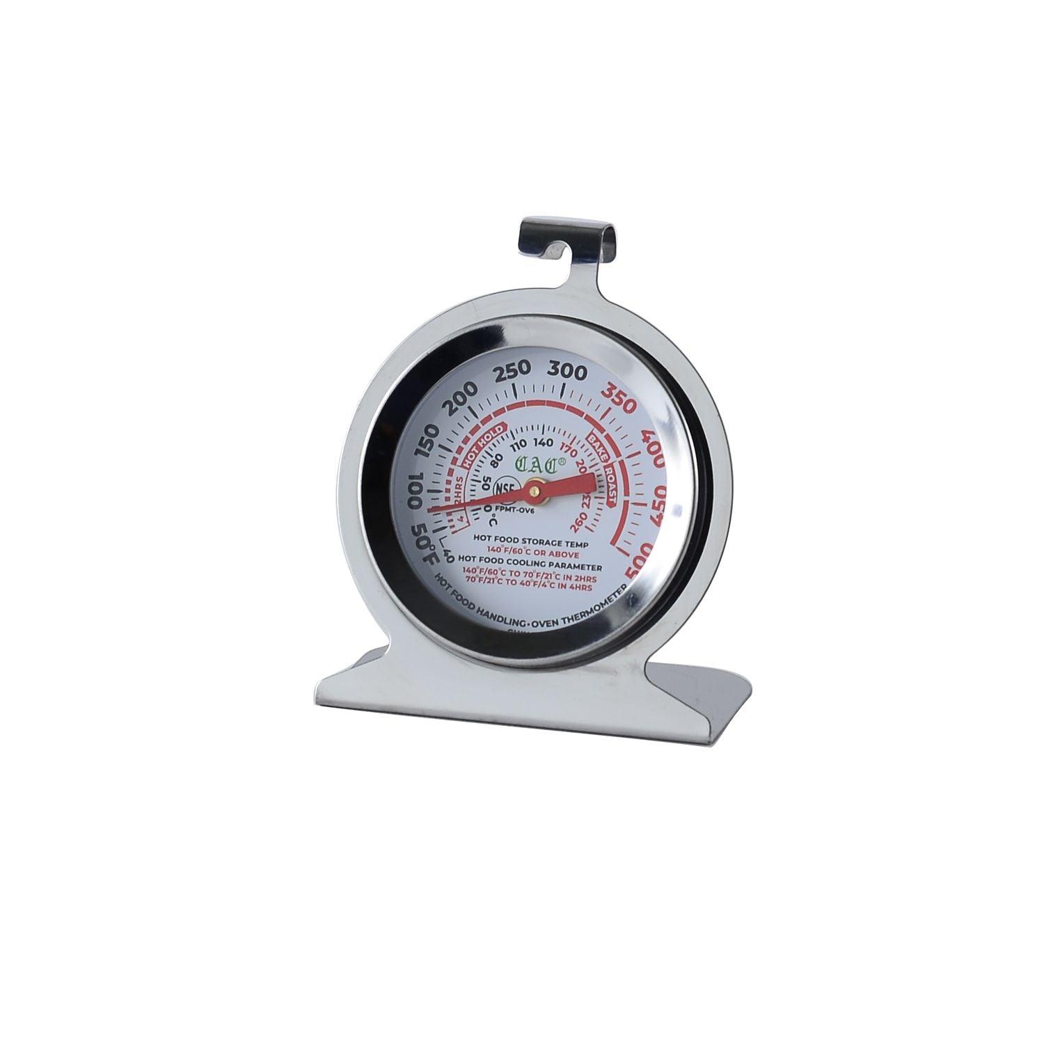 Oven thermometer with 40–500°F / 10–260°C range and 2