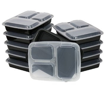 These 3 Compartment Meal Prep Containers are perfect for portion control, meal prepping, and storing leftovers. Each tray includes a secure-fitting lid to keep food fresh and separated. With a total of 12 reusable sets, they’re ideal for home, office, or on-the-go meals. Microwave, freezer, and dishwasher safe for convenience.