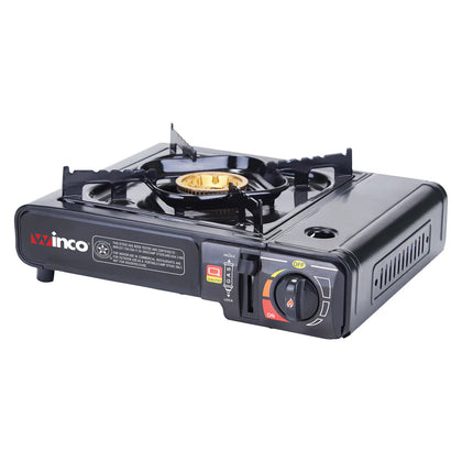 PGS-1K, 9500 BTUs, Brass Burner, Black Portable Gas Cooker