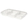 40oz Clear 5 Compartment Leak Resistant Food Storage Container 11