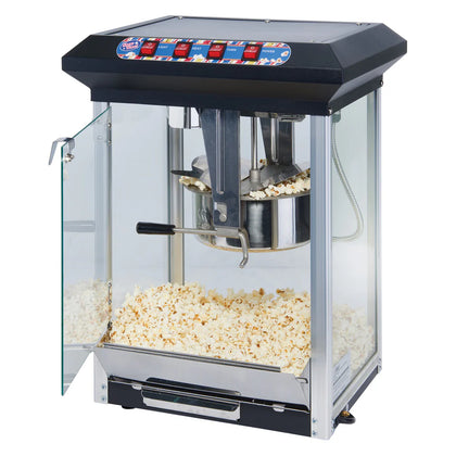 POP-8B, 8oz 120V S/S Pot, Black Electric Popcorn Machine