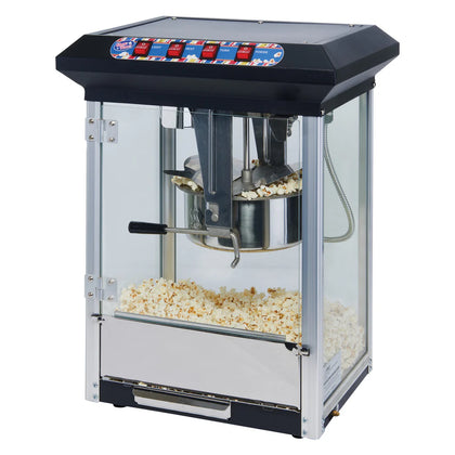 POP-8B, 8oz 120V S/S Pot, Black Electric Popcorn Machine