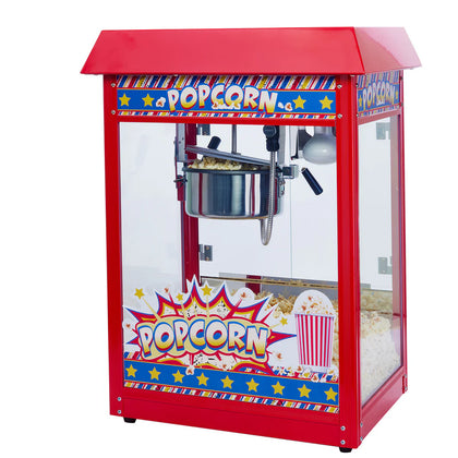 POP-8R, 8oz 120V Red Electric Popcorn Machine, Teflon Bowl