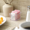 PPH-1C to PPH-1W Plastic Clear, Black, and White Sugar Packet Holder